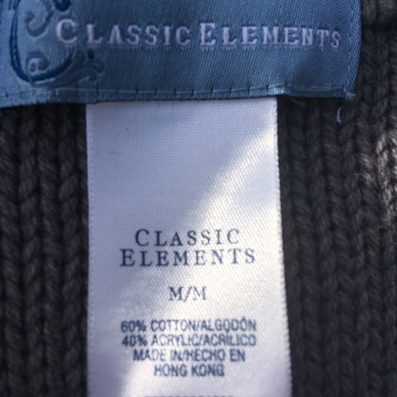 Classic Elements Gray Knit Sweater Cardigan Sz M - Picture 6 of 7